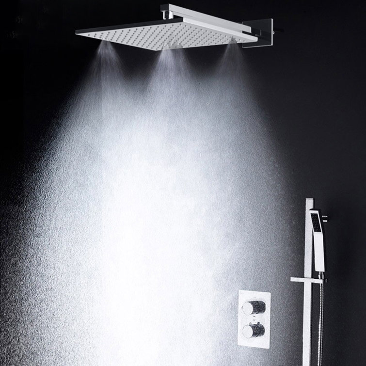 FontanaShowers Sierra Rainfall Volume Control Complete Shower System with Roughin Valve Wayfair